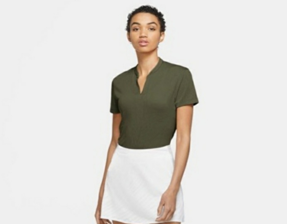 Nike Dri Fit Golf Shirt Olive Green Med NWT